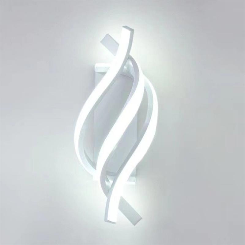 Modern LED Wall Lamp Home Line Decoration Wall Lamp Living Room Background Wall Bedroom Headboard Black White Lighting Lustre