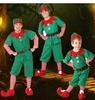 Children Adults Christmas Elf Costumes, Santa Claus Costume Sets, Green Elves, Halloween Cosplay Products