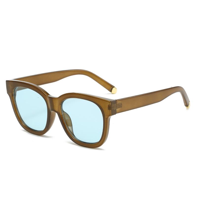 New oval sunglasses, European and American retro high-end versatile street shooting beach driving sunglasses
