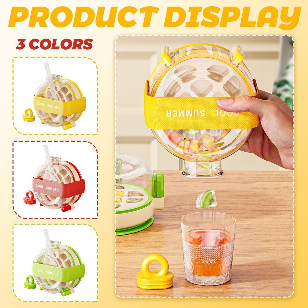 Mold Food Grade Home Take-away Maker Ice Box Straw Cup Press Ice-removing Curling Pot