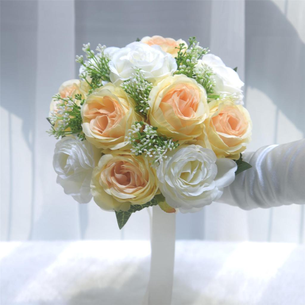 European Bridal Bouquet: Artificial Wedding Flowers for Photography & Home Decor