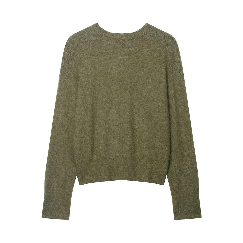 European and American Style, New Women's Clothing, Foreign Style Rubbing Effect Knitted Sweater 9598/191/612