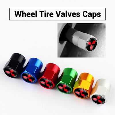 4 Peças Tampas de Válvula para Carro Pneus de Roda Haste de Pneu de Ar Tampa Protetora Para Ralliart Asx Lancer 10 Outlander l200 Xpander Colt