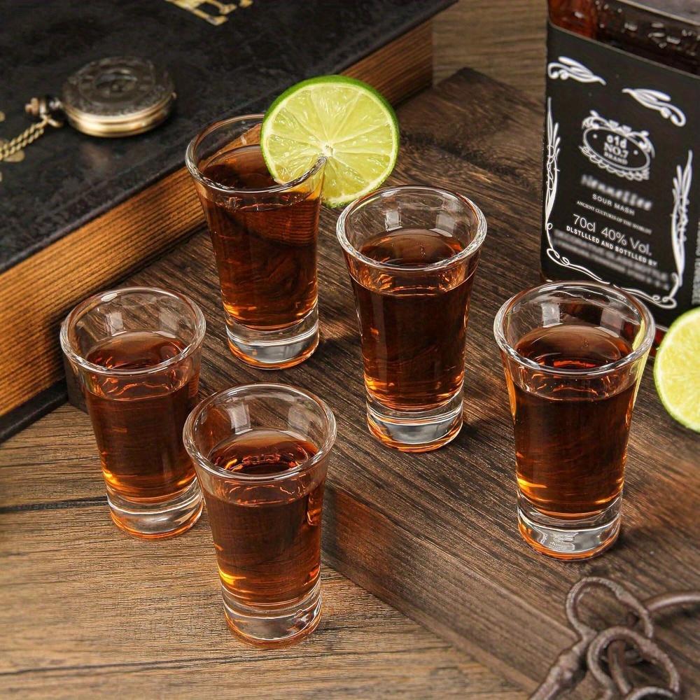 12pcs Shot Glass with Heavy Base Whiskey Shot Glasses Clear Shot Glasses Set Round Shot Glass Bulk Small Shot Cups for Vodka Whiskey Tequila Espresso