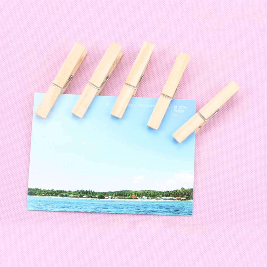 50pcs Mini 25mm Natural Wooden Clips Photo Clips Clothespin DIY Wedding Party Wooden Clip Clips Pegs Dropshipping