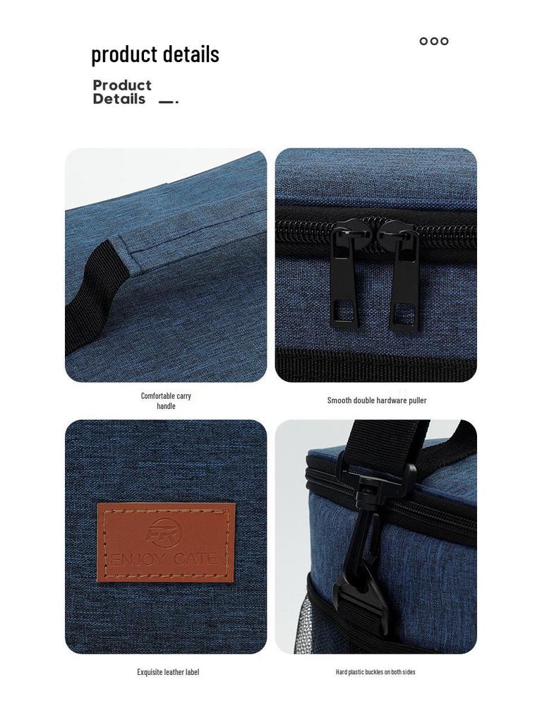 Crossbody Picknick-Tragetasche und Lunchtasche mit großem Fassungsvermögen, wasserdicht und isoliert