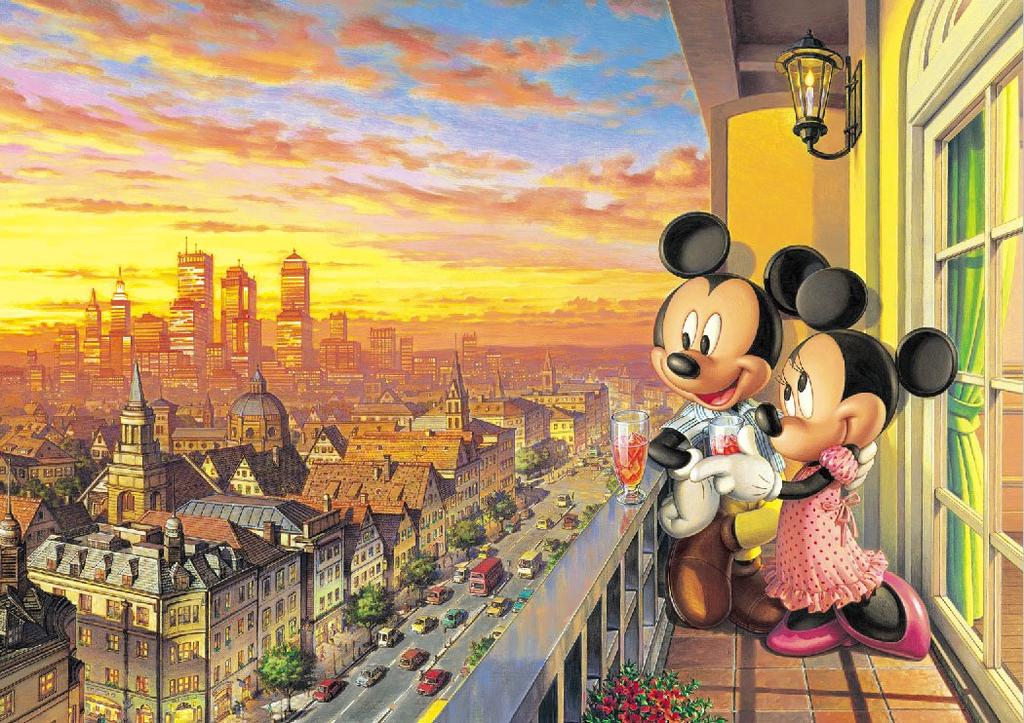 jigsaw puzzle Disney Sunset for Two 300-piece [Glow-in-the-Dark Jigsaw] (30.5x43cm)