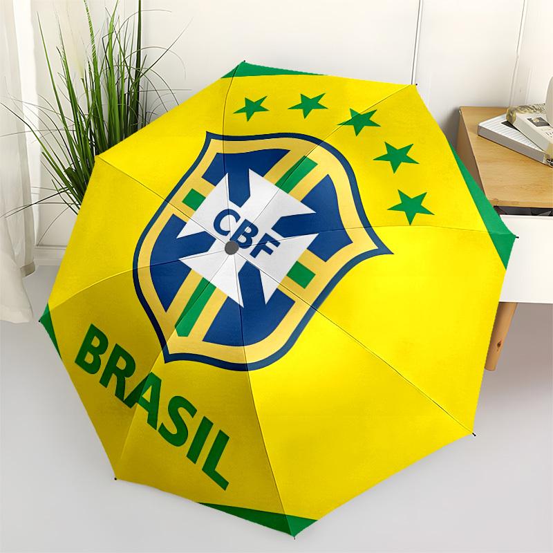 

Brazilian Football Confederation, CBF Shield Automatic Opening and Closing, 8 rib Structure Portable Umbrella, Suitable for Men and Women in