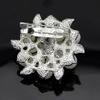 Elegant Flower Rhinestone Imitation Pearl Wedding Bridal Scarf Brooch Pin Gift