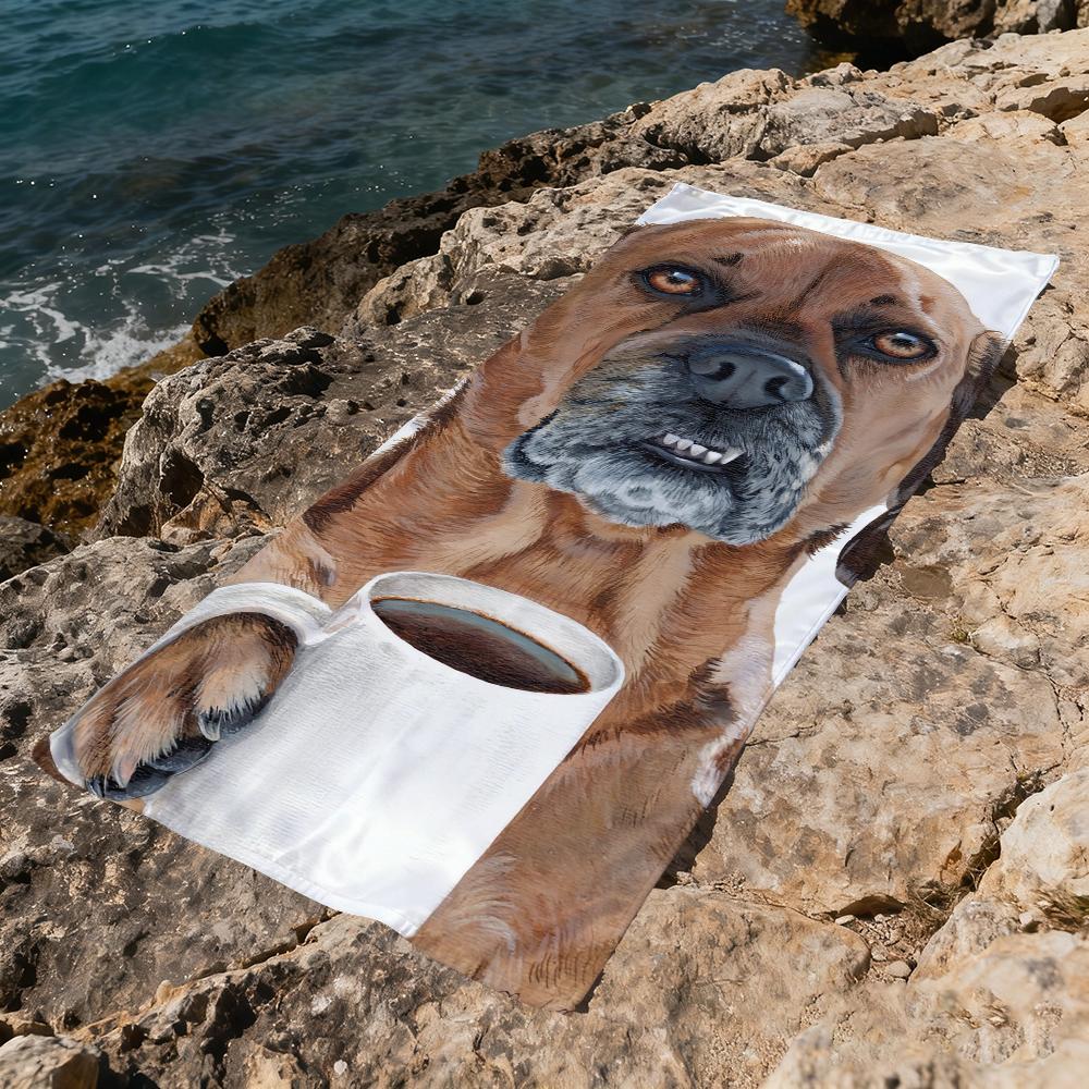 coffee animal Towel Beach Quick Dry Soft Pool Towels Gift for Travel Gym Shower Camping sports