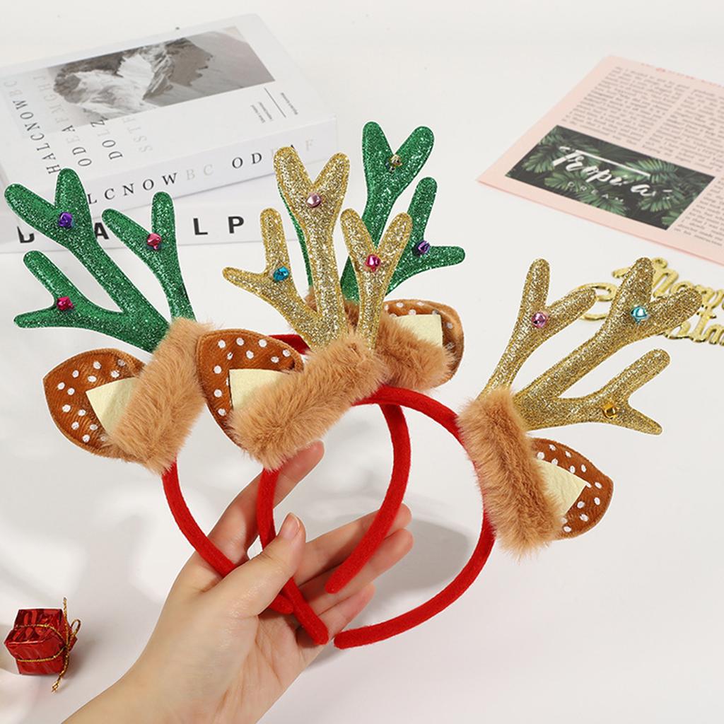 Sweet Christmas Live Broadcast Hairband Women Students Photoshoots Hairband Reindeer Antler Shape Photography Headbands