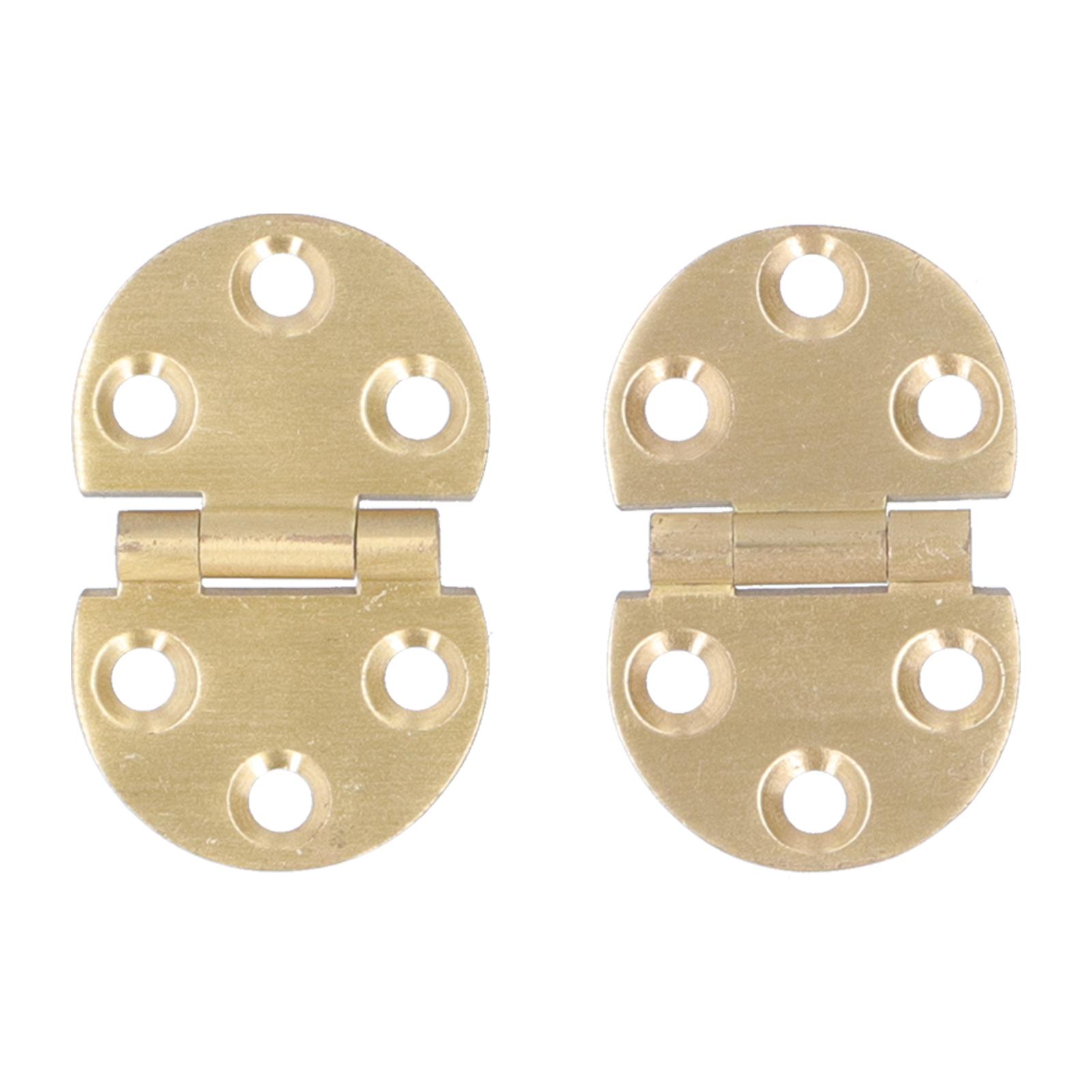 

2Set 180 Degree Copper Hinge with Screw Mini Flap Hinge for Foldable Table 47x30mm