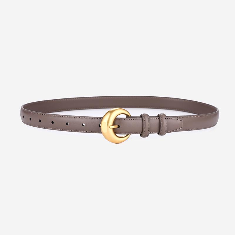 

Women s Retro Distressed Genuine Leather Belt with Pin Buckle - Trendy Korean Style for Dress & Jeans 105 cm