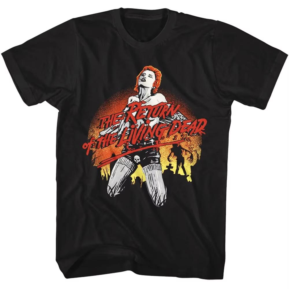 The Return of The Living Dead T-Shirt Unisex Sommer Punk Zombie Horror Grafik Kurzarm Streetwear Lockerer Schnitt Filmfan T-Shirt
