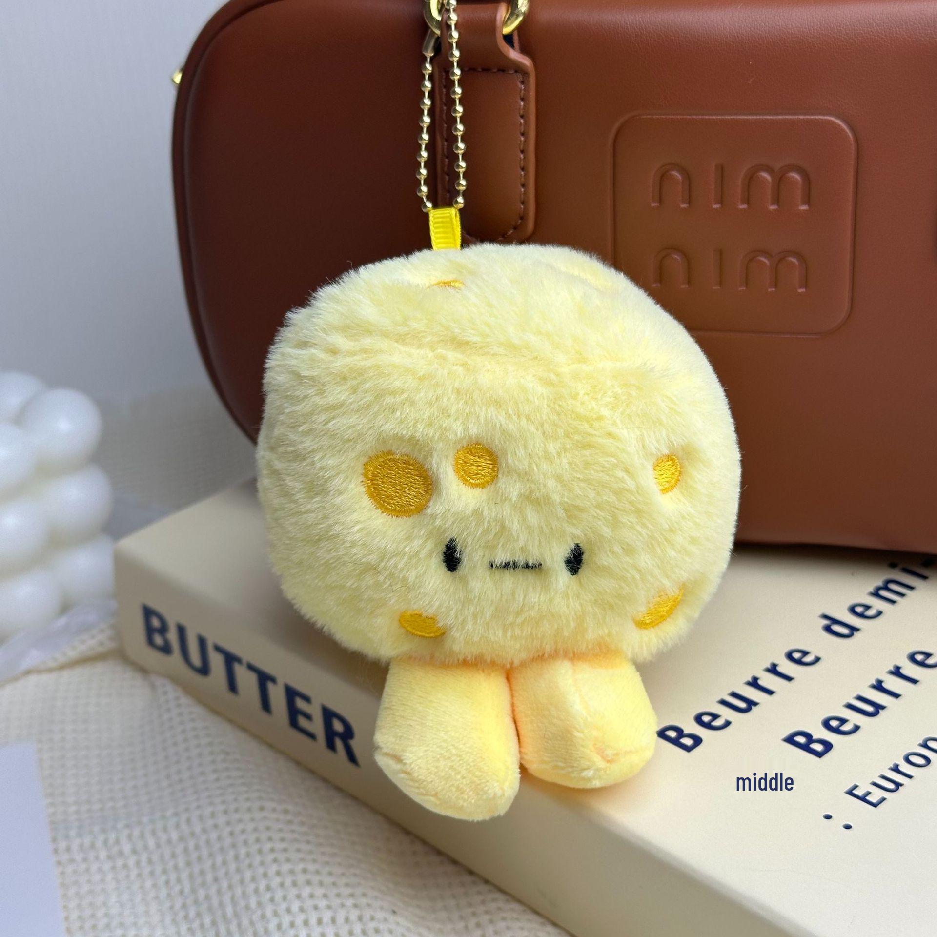 Creative Cheese Plush Toy Pendant - Cute Simulation Food Figure Doll 10 cm
