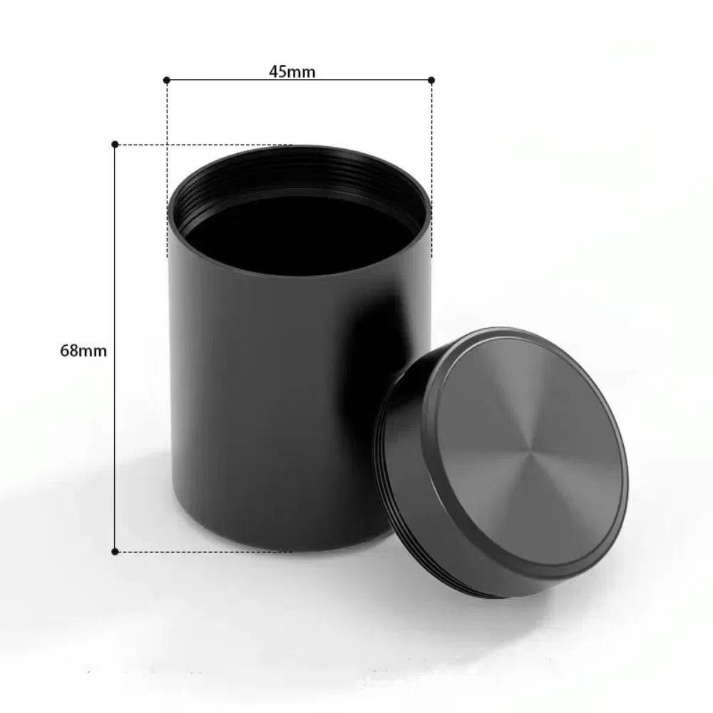 Portable Mini Sealed Jar Solid Color Moisture-proof Tea Can Aluminium Alloy Nut Candy Food Storage Container Travel