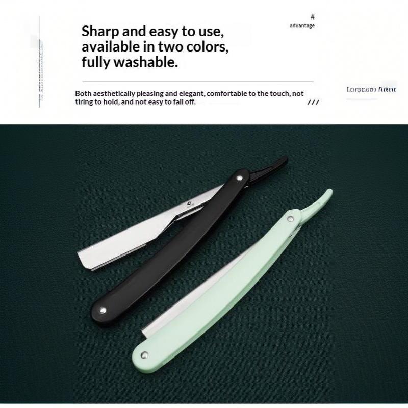 Manual Shaver For Men Barbershop Razor Stainless Steel Shank Is Easy To Use Safety Razor 1Pcs Shaving Razor With Blades