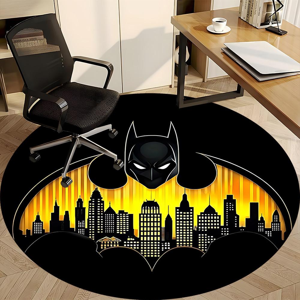 1pc Batman Office Round Area Rug, Under Office Chairs Bedroom Living Room Home Decor, Room Deco, Available In Various Sizes