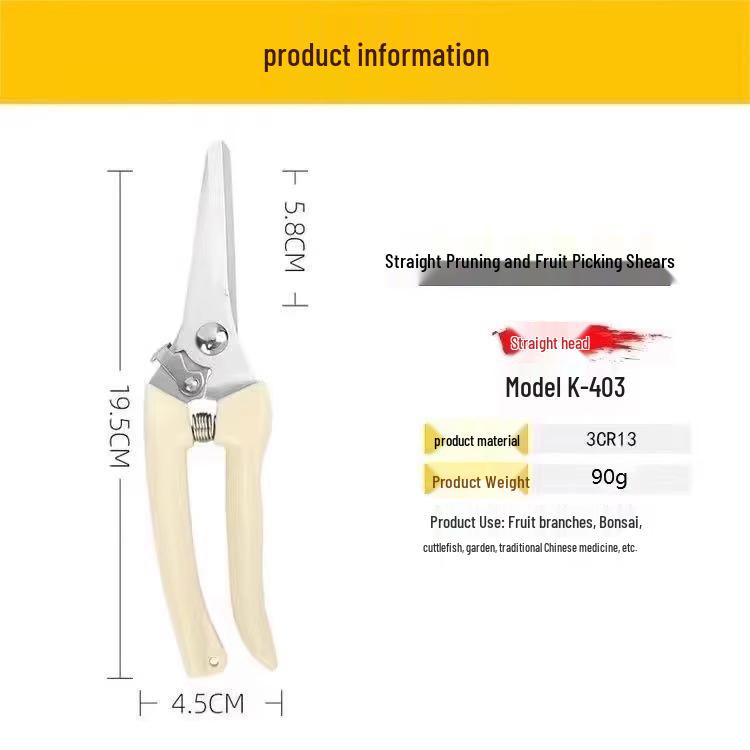 

Garden Pruning Shears for Flowers, Trees, and Grafting - Spare Spring, Labor-saving Design, Cuts Thick Branches, Ideal for Fruits and Vegetables.