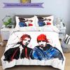 3pcs Tyler Joseph and Josh Dun1 pattern bedding set duvet cover set includes duvet cover &pillowcases, perfect all season bedroom decoration & gift