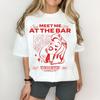 Casual Funny Ocollar Personality Short Sleeve Cotton T Shirt Meet Me An The Bar Barbell Muscle Mommy Camisetas Gym Clothing