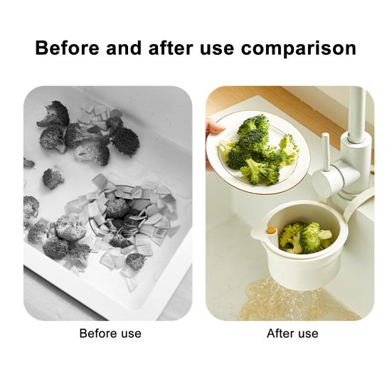 3Pcs Faucet Hanging Strainer Sink Drain Baskets Large Capacity Detachable Easy to Install Sink Strainer Colander Basket