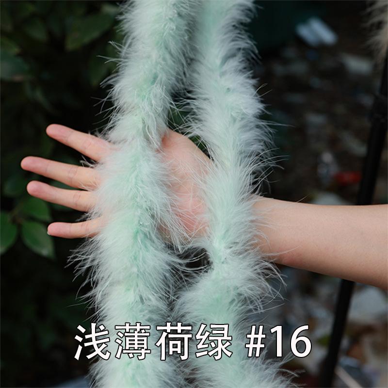 Color Encryption Thickened Feather Strip Diy Turkey Fluff Strip Wedding Decoration Clothing Skirt Accessories