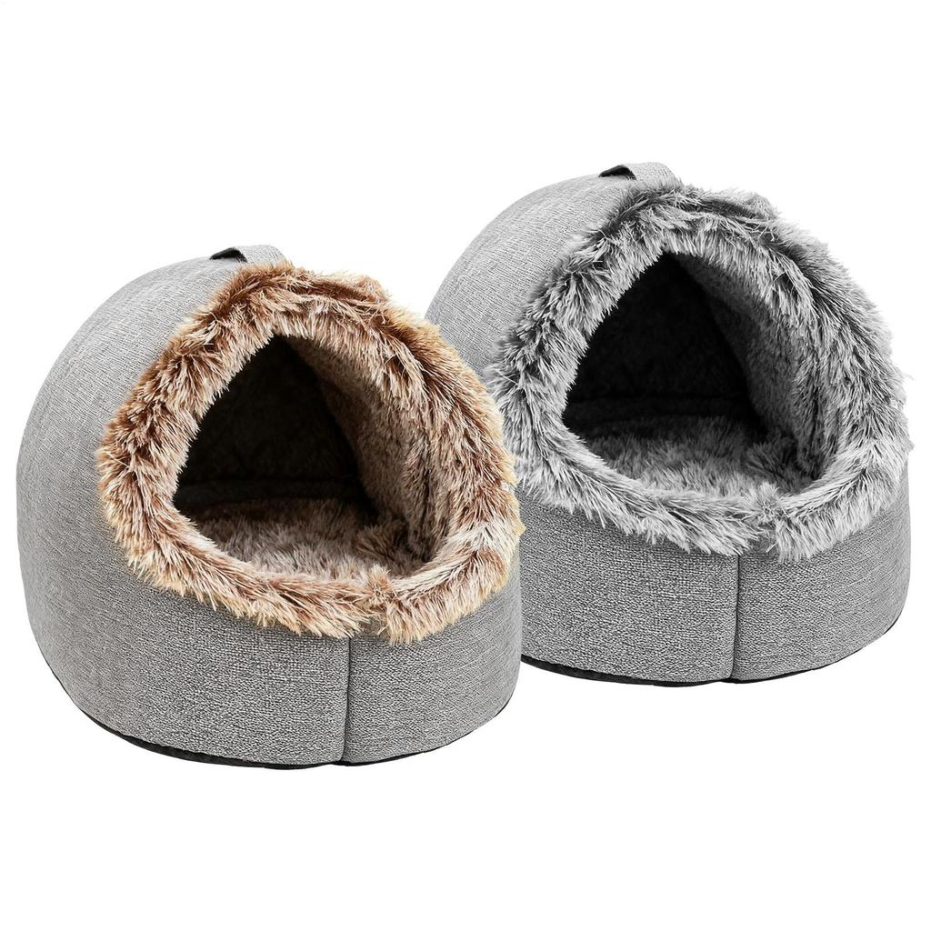 Pet House for Small Dog Cat Bed House Portable Enclosed Plush Pet Kitten Nest Winter Warm Soft Pet Cave Kennel Deep Sleep Sofa