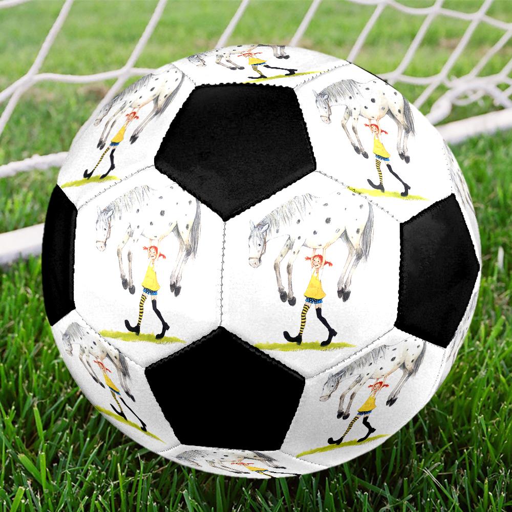 Pippi Longstocking Indoor Soccer Ball Colorful Machine Stitched PVC Size 5 Team Training Competition Ready Durable High-Bounce Cool Sports Gift