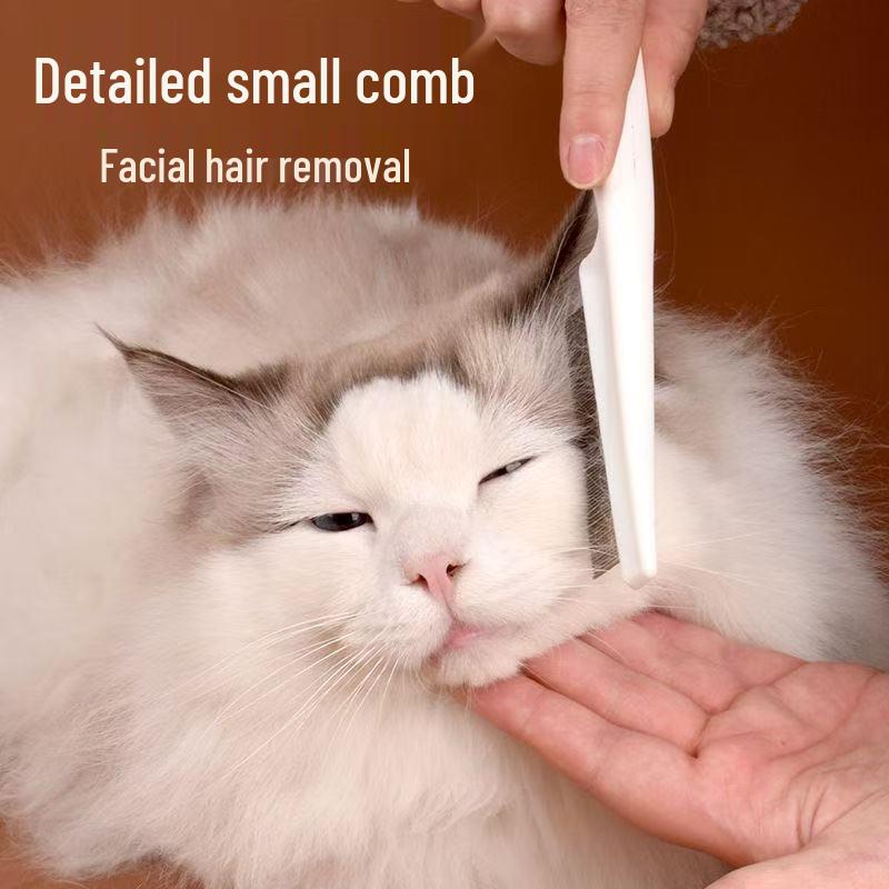 Pet Grooming Fine-Tooth Comb for Cats & Dogs - Small Rake for Hair Removal, Eye and Face Cleaning, Flea Comb