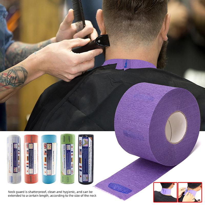 5Rolls/Set Disposable Hairdresser Neck Strip Haircut Paper Barbershop Adjustable Hairdressing Collar Covering Styling Tools