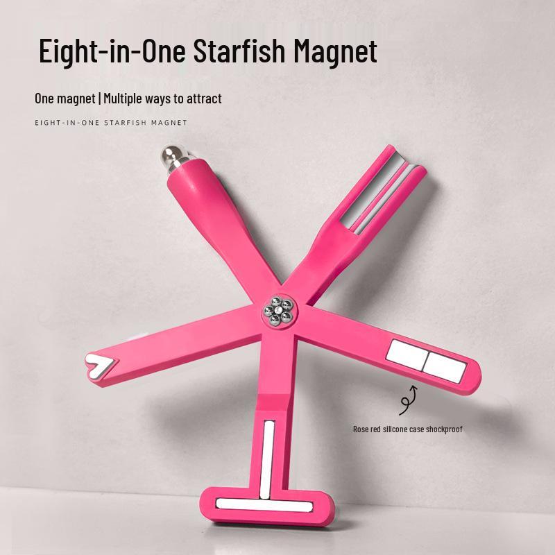Eight-in-One Cat Eye Nail Gel Magnet with Flower Design - Multi-functional Strong Glass Bead Magnet for Nail Art.