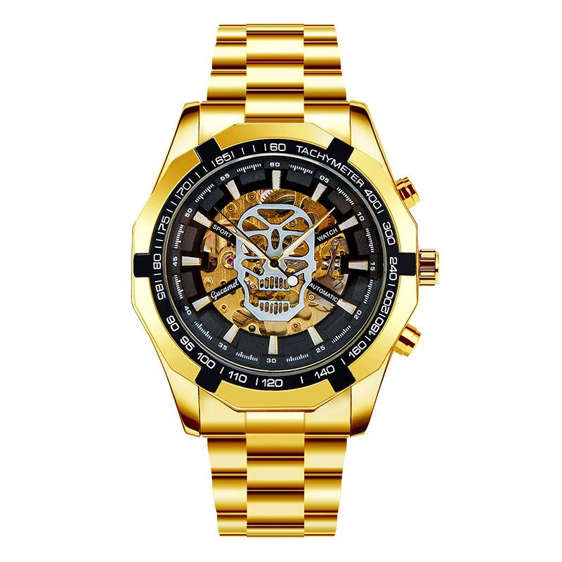 Top nagelneue automatische mechanische Uhr Mode hohl goldene automatische mechanische Uhr explosive Service Skelettuhr
