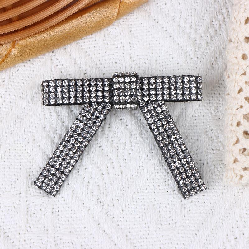 Handmade Pu Rhinestone Bow Brooches For Women Unisex Knot Pins Event Party New Vintage Gifts Backpack Decoration