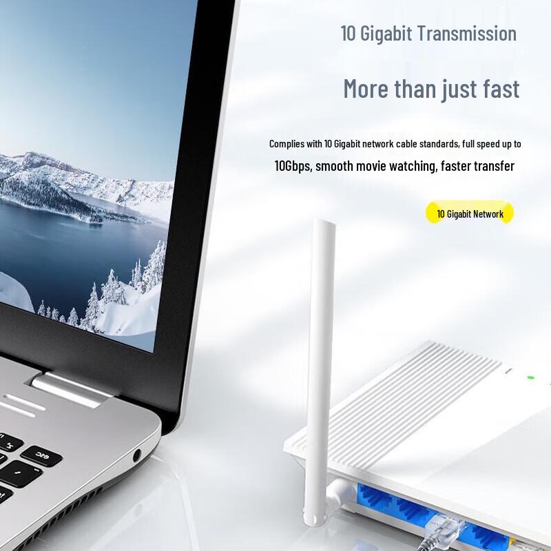 SAMZHE Cat6A Slim 10 Gigabit Ethernet Patch Cable