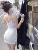 Summer Women's National Style Lace Camisole Halter Top with Chest Pads