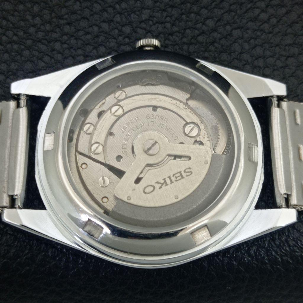 VINTAGE SEIKO 5 AUTOMATIC 6309A REFURBISHED JAPAN MENS ORANGE WATCH a442515-1