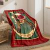 Santa Claus Rocking Reindeer Christmas Blanket bedroom Blanket for Livingroom Couch lunch break Soft throw for Friend's festival Gift