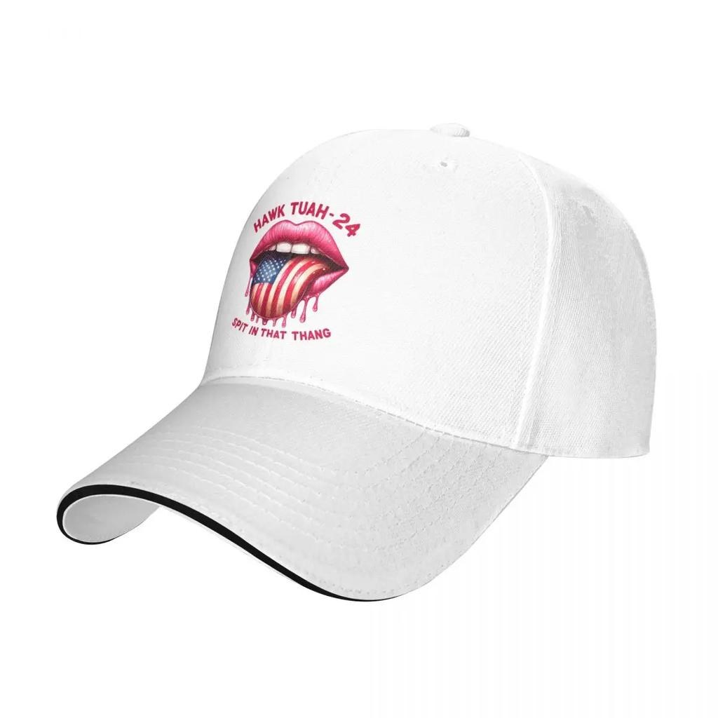 Hawk Tuah Funny Meme Baseball Caps Vintage Sandwich Hats for Men Women Breathable Headwear Sport