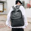 Cross-Border Plaid Korean-Style Large Capacity Backpack - Trendy, Versatile, Cool Outdoor Travel Accessory