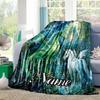 Fantasy Unicorn Customize Your Name Blanket Used For Chair Office Sofa Bed Camping Soft And Warm Giving Friends And Relatives Birthday Graduation Gift