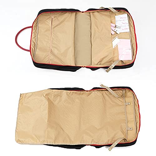 Kyoto Kimono Yuzen Kimono Carrying Bag, Perfect for Coming-of-Age Ceremonies and Travel, Genuine Leather Kimono Bag, Standard Size (Black X Navy)