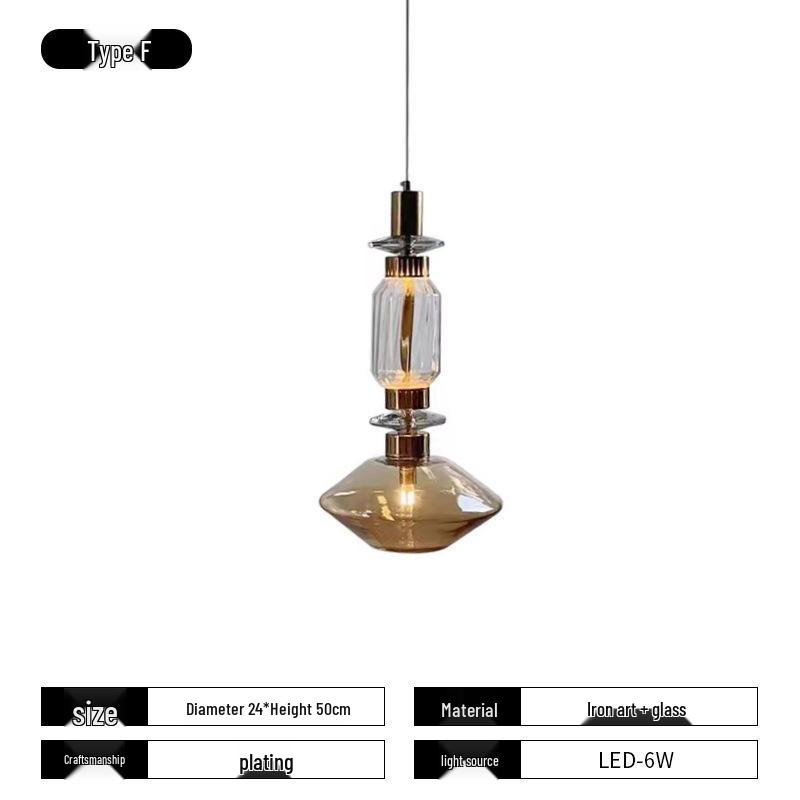 Modern European Glass Chandelier for Restaurant, Bedroom, or Stairwell