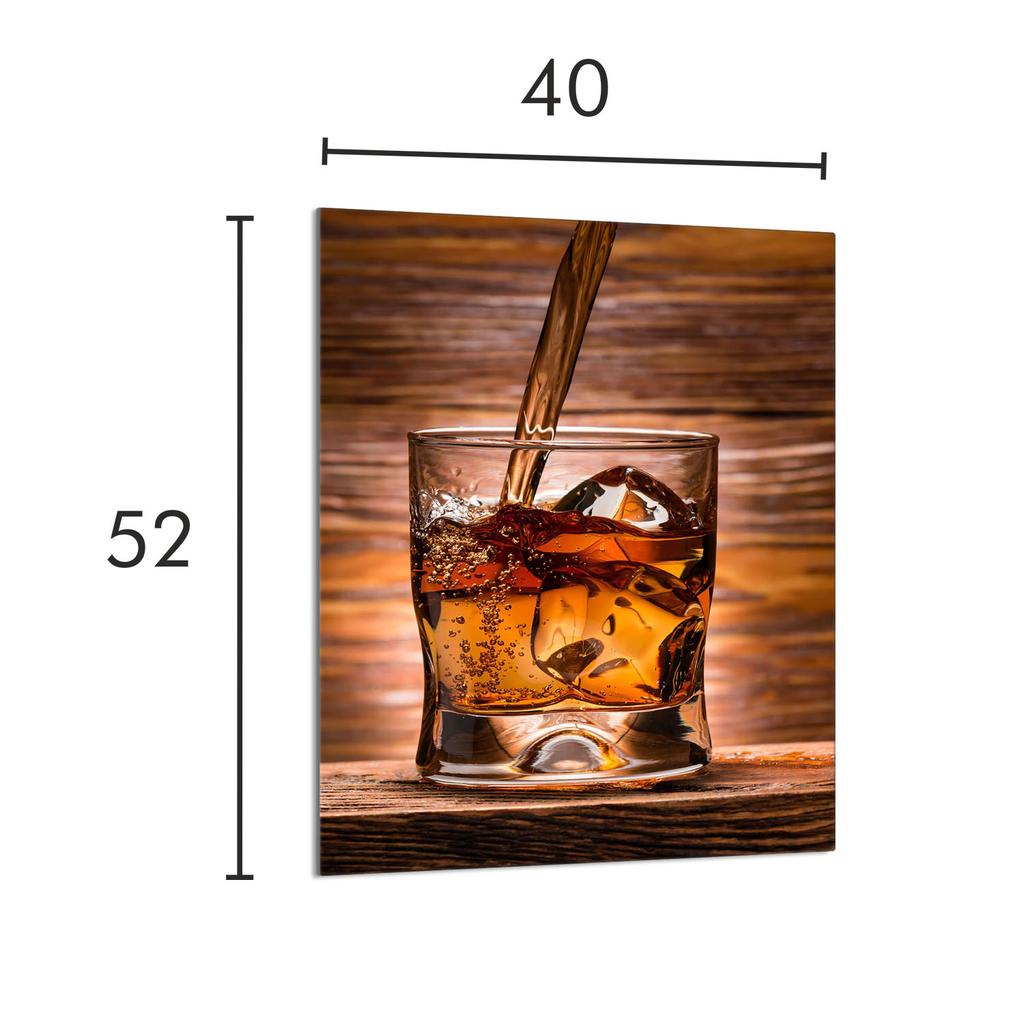 SZKLANA DESKA DO KROJENIA 40x52 Whisky