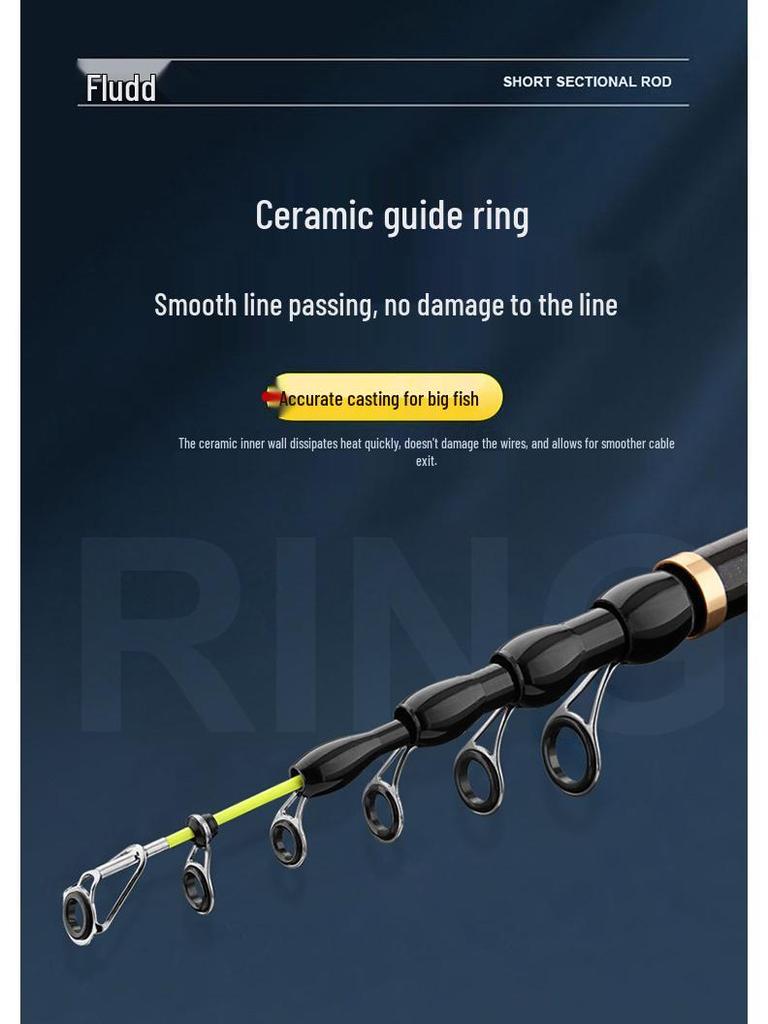 Fulaide Carbon Fiber Mini Rock Fishing Rod for Shore Casting with Sliding Float