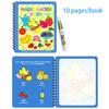 Bambini Montessori Libro da colorare riutilizzabile Libro da disegno con acqua magica Libro da disegno per dipingere Giocattoli per l'educazione precoce sensoriale per bambini