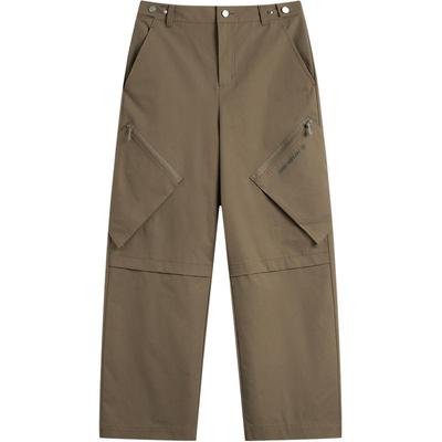 Li Ning CF Comfort Solid Color Straight Leg Casual Pants Women Bottoms Teak-Brown AYKU724-7