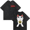 Dandadan Turbo Granny Anime Graphic T Shirts High Street Fashion Trend Vintage Washed Tshirt Men Women Casual Cotton Tshirts