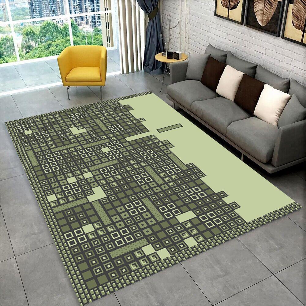 3D Retro Game Tetris Gamer Cartoon Area Rug,Carpet for Home Living Room Bedroom Sofa Doormat Decor,kid play Non-slip Floor Mat