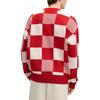 Fila Original Checkered Fashion Warm Pullover Knit Sweater Unisex Sweater Water-Red F51M519402FRD